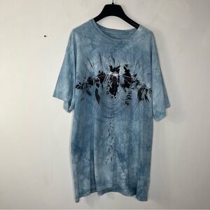 The Mountain 2012 XL Airplane Blue Tie Dye Short Sleeve T-Shirt MSB